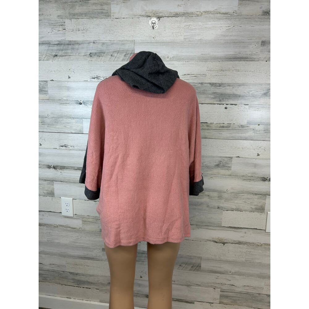 Andree By Unit Hoodie Color Block Top Size Small - image 2